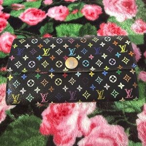 Louis Vuitton Black Multicolor Monogram Clutch